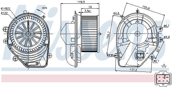 Interior Blower 87060