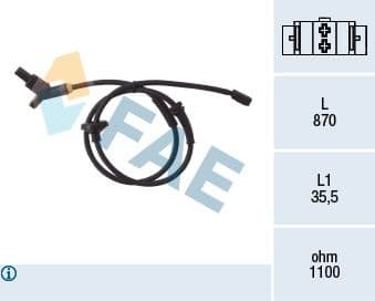 Sensor, wheel speed 78015