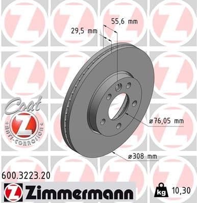 Brake Disc COAT Z 600.3223.20