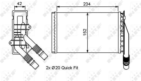 Heat Exchanger, interior heating EASY FIT 53554