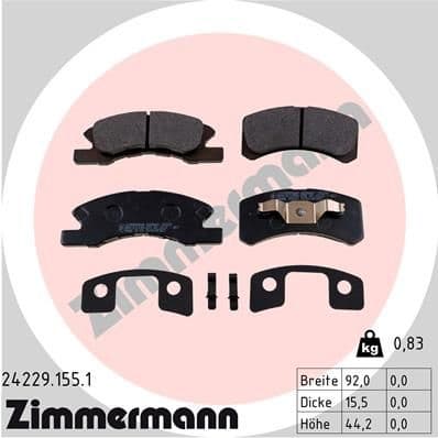 Brake Pad Set, disc brake 24229.155.1