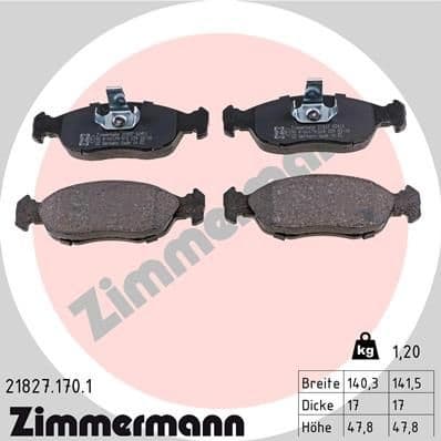 Brake Pad Set, disc brake 21827.170.1