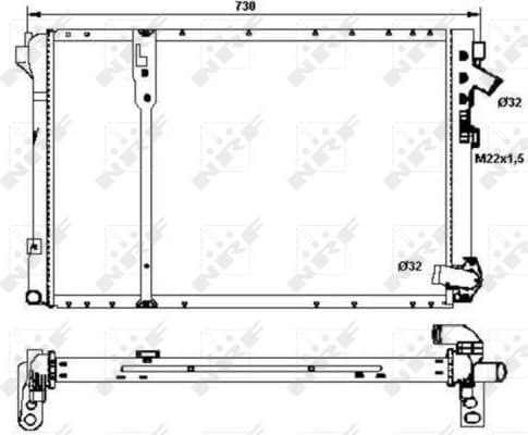 Radiator, engine cooling EASY FIT 58060