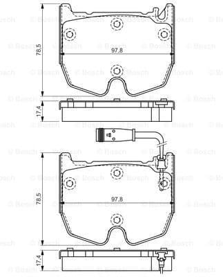 Brake Pad Set, disc brake 0986494364 - image 2