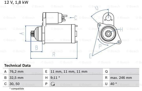 Starter 0986017000 - image 2