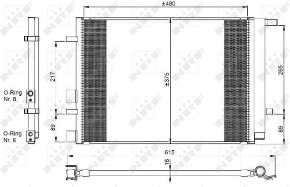 Condenser, air conditioning EASY FIT 350095