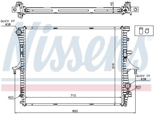 Radiator, engine cooling ** FIRST FIT ** 65275A