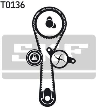 Water Pump & Timing Belt Kit VKMC 06010 - image 2