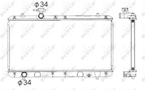 Radiator, engine cooling 53428