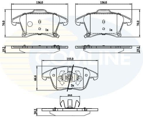 Brake pads front CBP32286