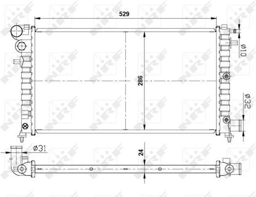 Radiator, engine cooling EASY FIT 509502 - image 2