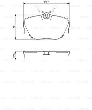 Brake Pad Set, disc brake 0986491730