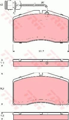 Brake Pad Set, disc brake GDB1523