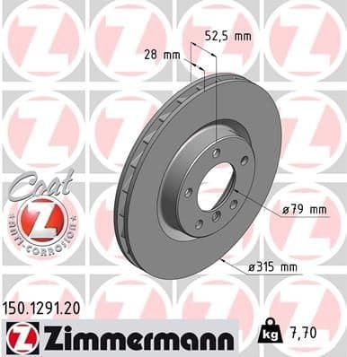 Brake Disc COAT Z 150.1291.20