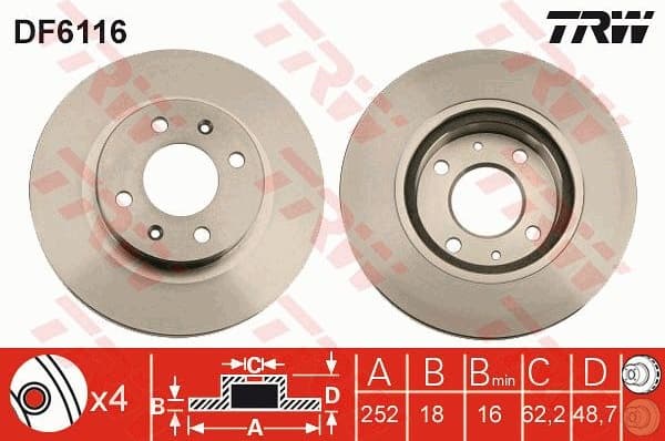 Brake Disc DF6116