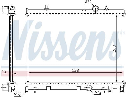 Radiator, engine cooling 63504