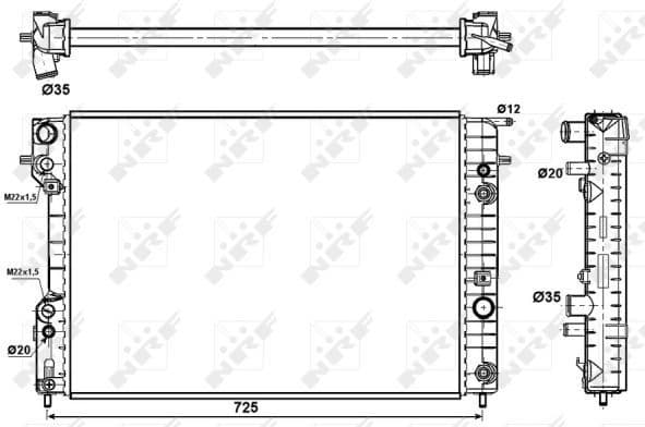 Radiator, engine cooling EASY FIT 529689
