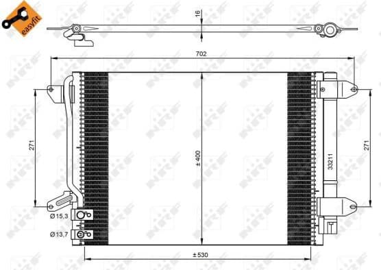 Condenser, air conditioning EASY FIT 350028