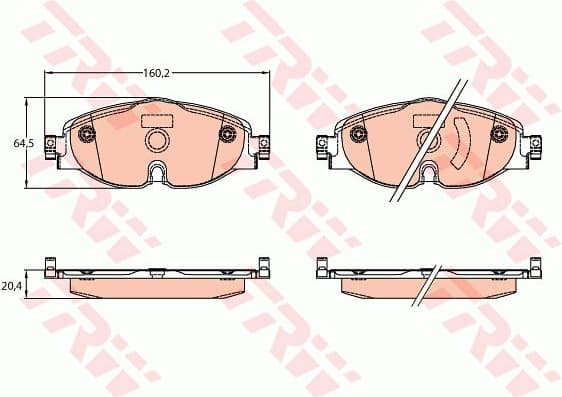 Brake pads front, Top Quality GDB2143