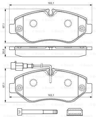 Brake Pad Set, disc brake 0986494334 - image 7