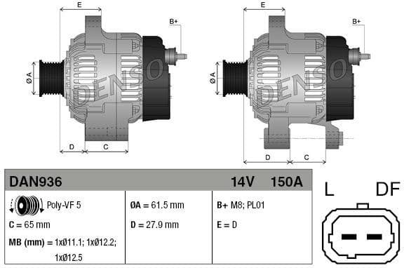 Alternator DAN936 - image 3