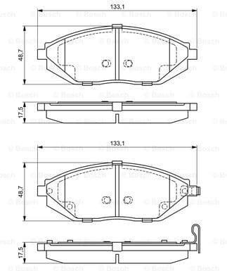 Brake Pad Set, disc brake 0986494684 - image 7