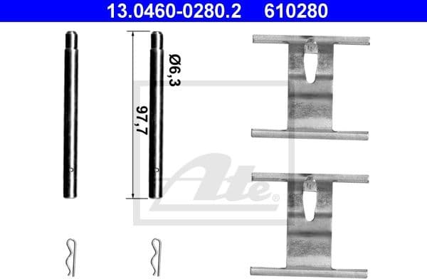 Accessory Kit, disc brake pad 13.0460-0280.2