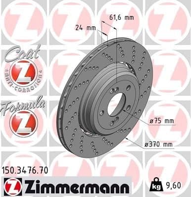 Brake Disc FORMULA Z BRAKE DISC 150.3476.70