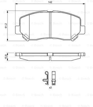 Brake Pad Set, disc brake 0986494675
