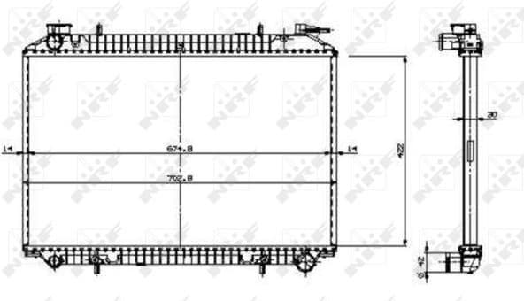 Radiator, engine cooling EASY FIT 509534
