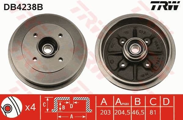 Brake Drum DB4238B