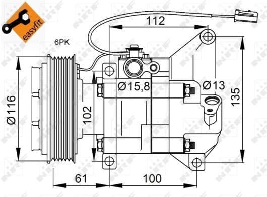 Compressor, air conditioning EASY FIT 32687