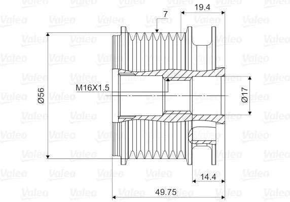 Alternator Freewheel Clutch VALEO NEW SPARE PART 588052 - image 2