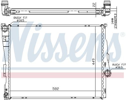 Radiator, engine cooling 60784A