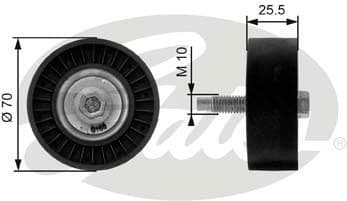Deflection/Guide Pulley, V-ribbed belt DriveAlign™ T36199
