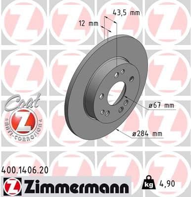 Brake Disc COAT Z 400.1406.20