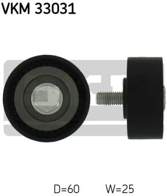 Deflection/Guide Pulley, V-ribbed belt VKM 33031