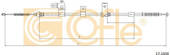 Cable Pull, parking brake 17.1436