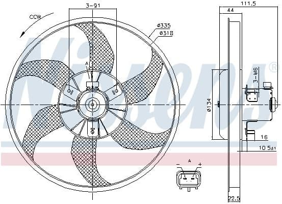 Fan, engine cooling 85782