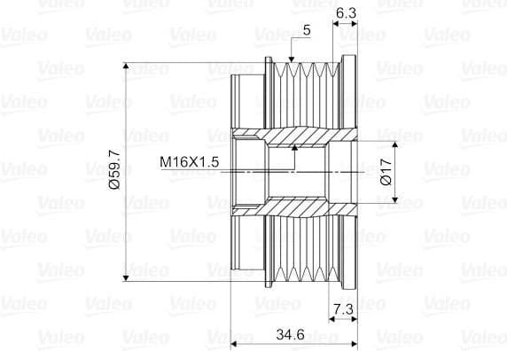 Alternator Freewheel Clutch VALEO NEW SPARE PART 588073 - image 2