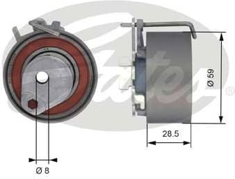 Tensioner Pulley, timing belt PowerGrip™ T43126