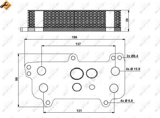 Oil Cooler, engine oil EASY FIT 31171
