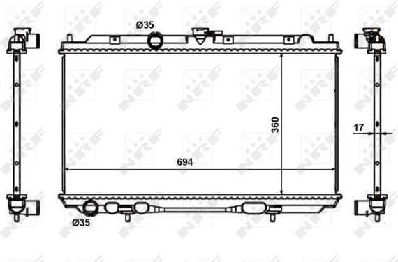 Radiator, engine cooling EASY FIT 53386 - image 2