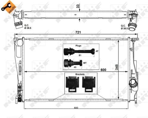 Radiator, engine cooling EASY FIT 53472 - image 2