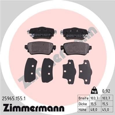 Brake Pad Set, disc brake 25965.155.1