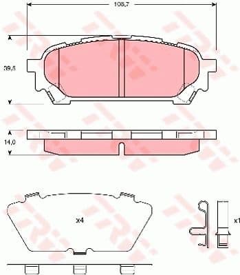 Brake Pad Set, disc brake COTEC GDB3395