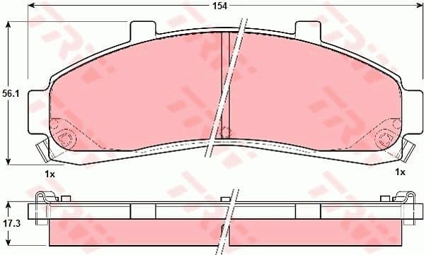 Brake Pad Set, disc brake GDB4010