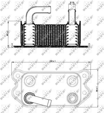 Oil Cooler, engine oil 31296