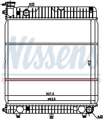 Radiator, engine cooling 62635