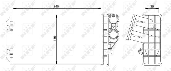 Heat Exchanger, interior heating EASY FIT 54251